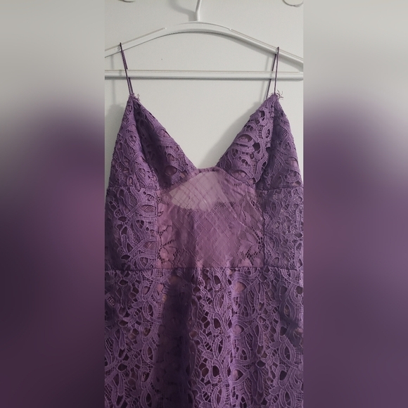 Jluxlabel purple lace tiered purple dress medium nwt - Picture 4 of 7